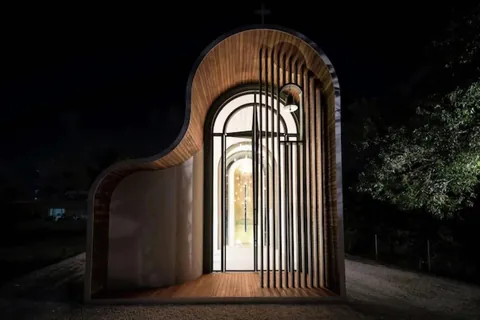 Futuristic Greek Orthodox Church by Greek architect Michail Georgiou - Paphos, Cyprus