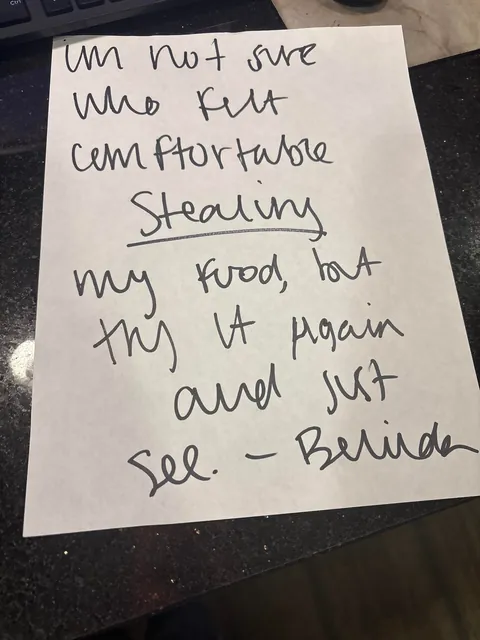 Someone stole my work lunch