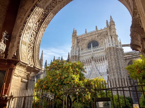 Seville Cathedral (Spain) is being cleaned and it looks amazing