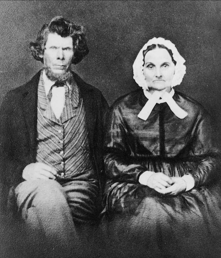 the oldest photo in my family, taken around 1845 of my 5th great grandparents.