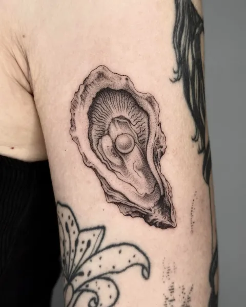 Tattooed an oyster today! All done in single needle, took me about 2.5 hours in total. Done in germany