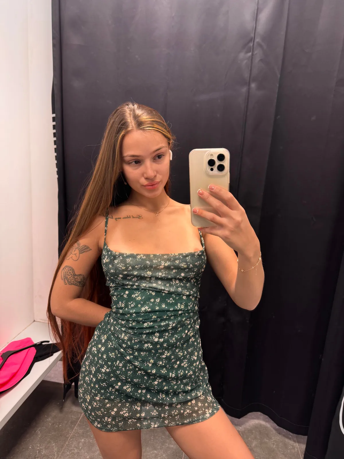 In the changing room mirror my naked body looks even more beautiful