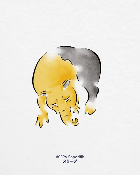 Pokemons in japanese traditional style