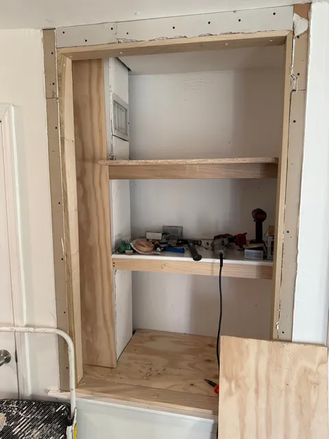 Replaced weird closet doors that came with my house with some DIY rattan doors on partial overlay hinges