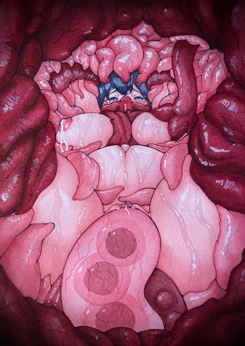 Messy tentacle breeding (art by me)