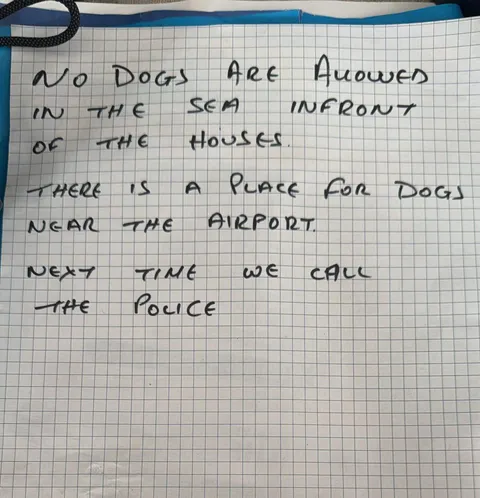 This letter I get from my neighbors on the first day of summer vacation