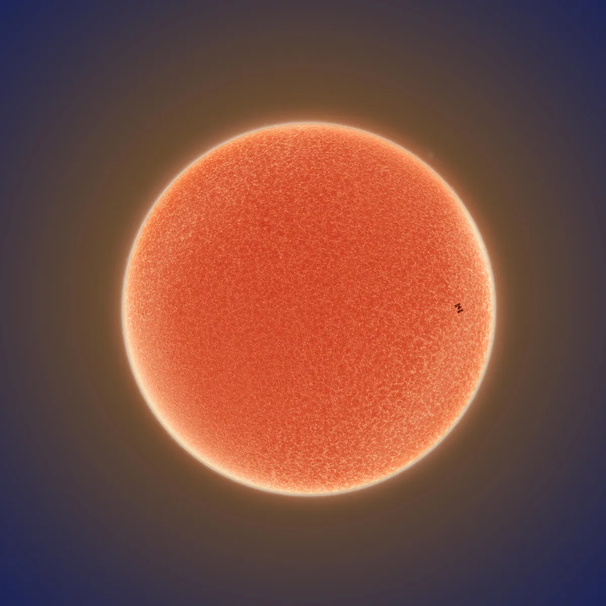 After 3 years of waiting for the right conditions, I was able to get this shot of the ISS crossing the face of the sun. [OC]