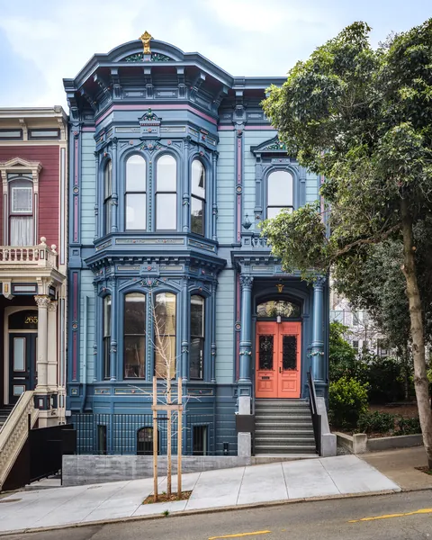 Renovated Victorian townhouse on Page Street, Hayes Valley, San Francisco.