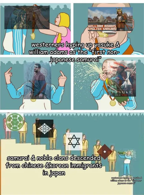 the first non-japanese samurai were neither white nor black people.