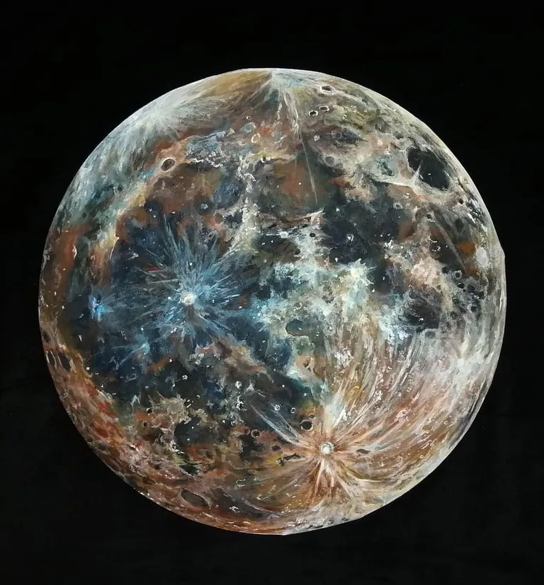 I tried painting the moon recently and this is the outcome.