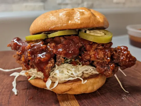 [Homemade] Gochujang spicy chicken sandwich