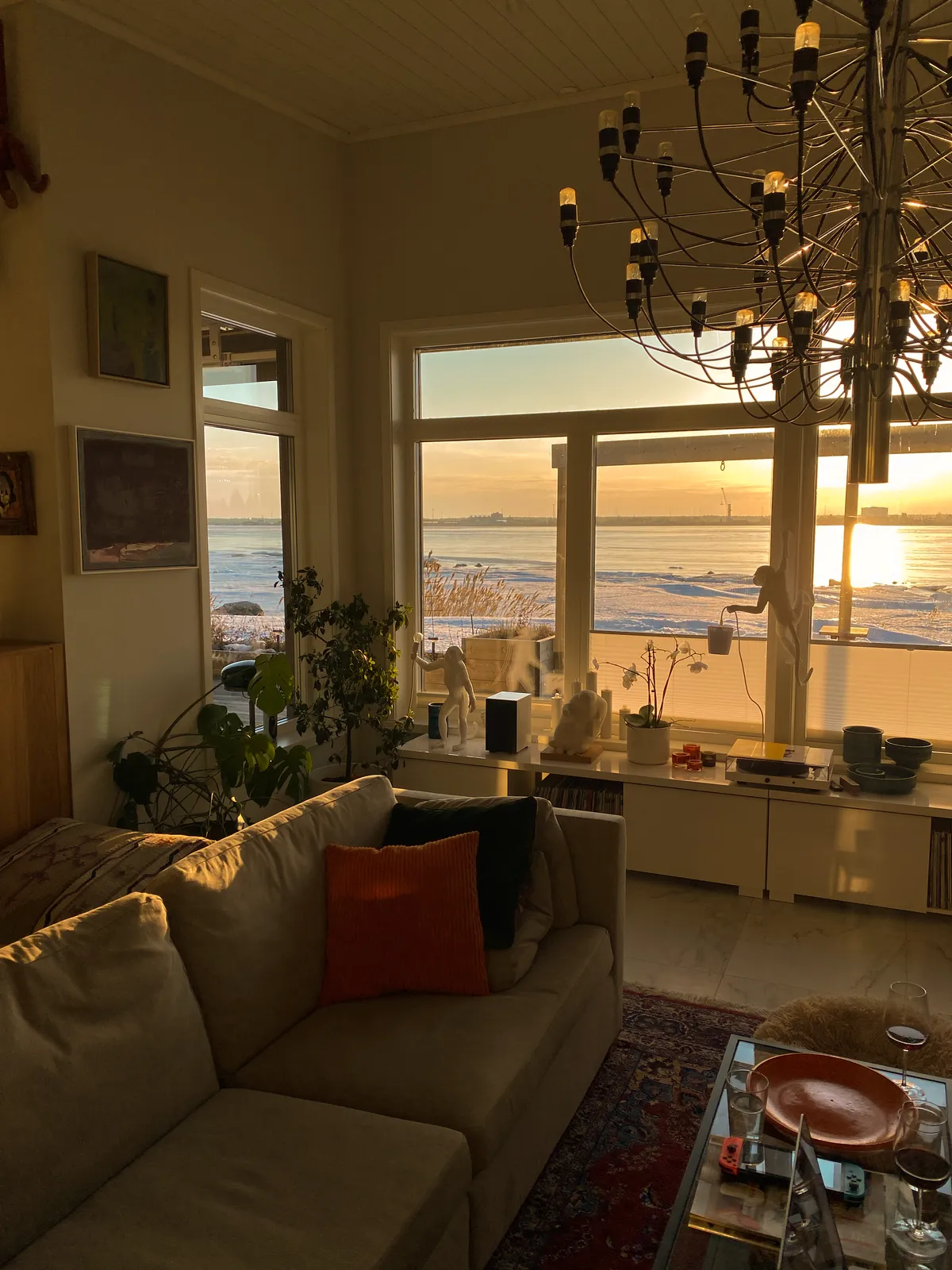 My parents cozy living room in Sweden.