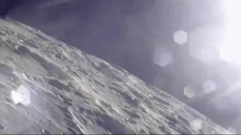 The Moon outside Apollo 11's window.