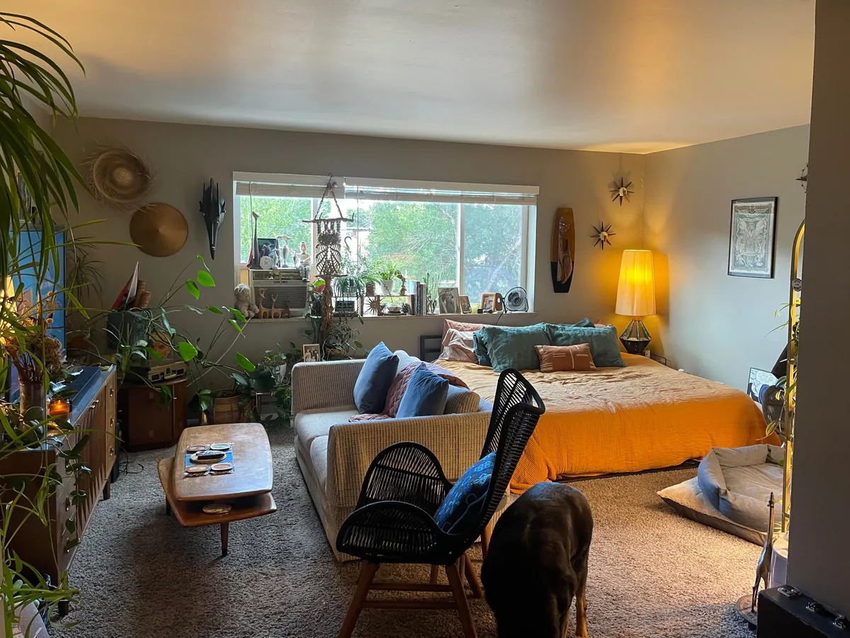 Our little sanctuary studio, just me and the pup