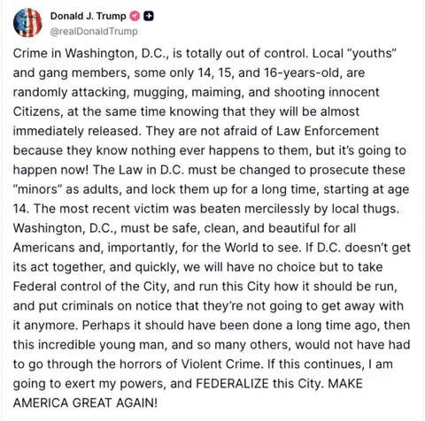 TACO wants to take control of Washington D.C.