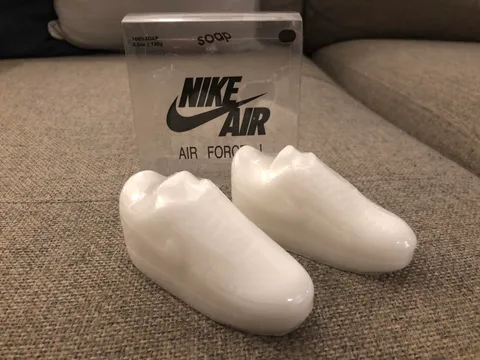 My friend owns a club called Soap in Seoul. They did a collab with Nike and released soap air forces ones. Thought these would appreciated on r/sneakers.