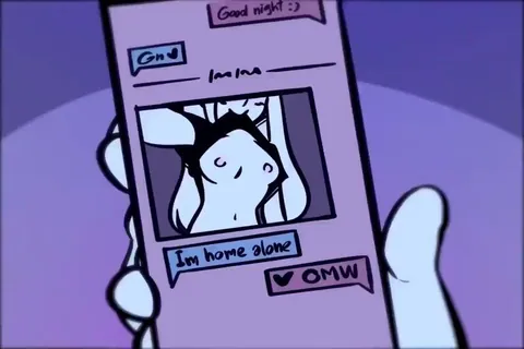 The Good Ending (gutwix) [Couple Texting in Bed Meme]