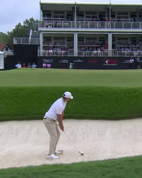Rory McIlroy's bunker shot banks off grandstands, sets up birdie