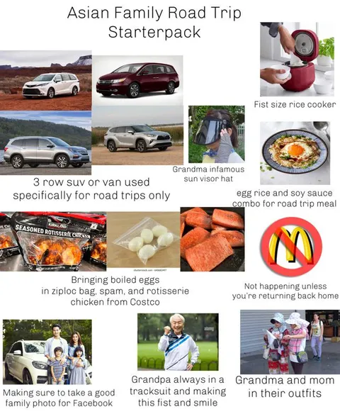 Asian Family Road Trip Starterpack
