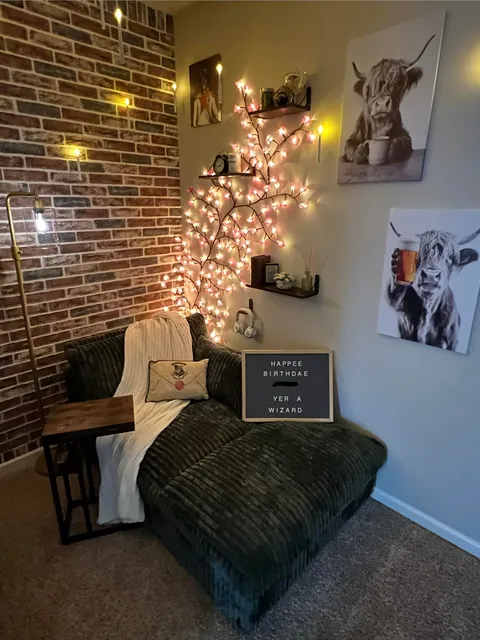 Turned our boring plain loft into a cozy reading nook for my wife’s birthday