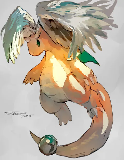 I painted Mega Dragonite! [OC]