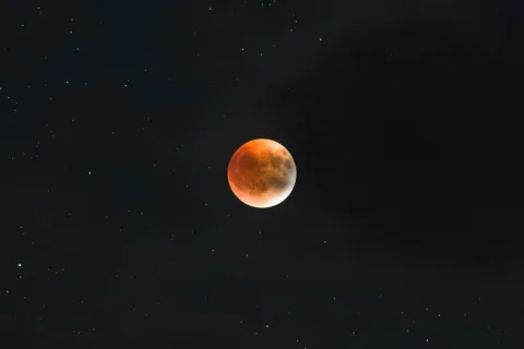 Today's Blood Moon Eclipse [OC]