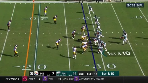 [Highlight] AJ Brown has his third TD of the game, and taunts both Steelers defenders | 2022