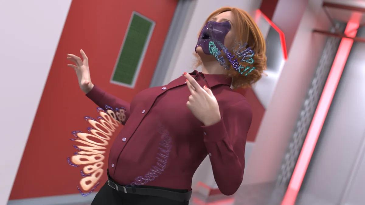 TakeOverTember Day 20: Oral Invasion (Comic: Splintered Cells 3) - The slime needs a solid bod to infiltrate the facility... how about THAT lovely redhead? Open wiiiide!