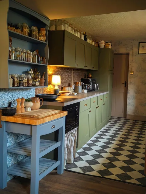 Our cottage kitchen, swipe for before