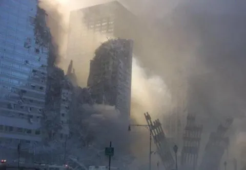 The final photo captured by Bill Biggart, the only journalist who lost his life while covering 9/11