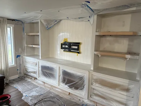 Built this over the longest ‘weekend project’ ever. Finally finished my first set of built-ins in my home!