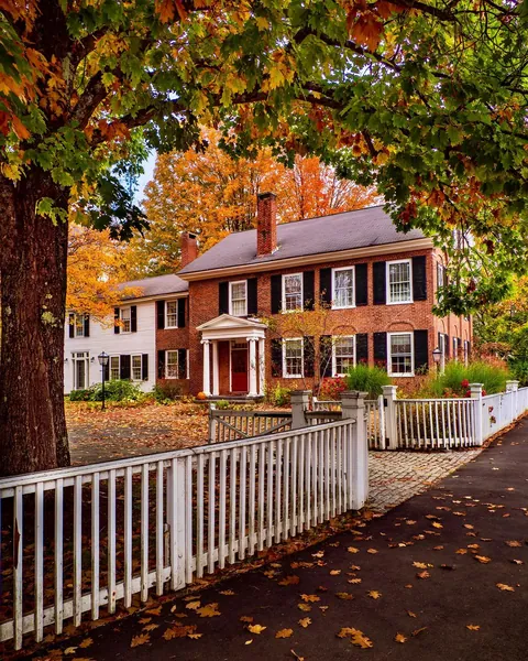 Federal-style house in Woodstock, Windsor County, Vermont.
