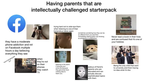 Having parents that are intellectually challenged starterpack
