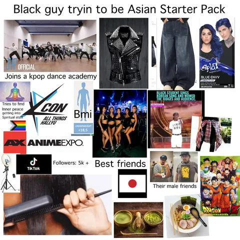 Black guy tryin to be asian starter pack