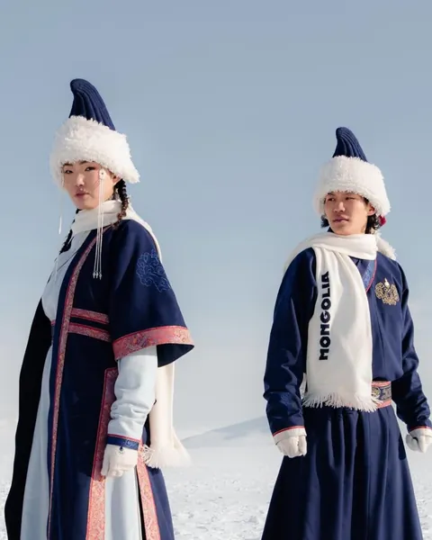Team Mongolias winter olympics outfits
