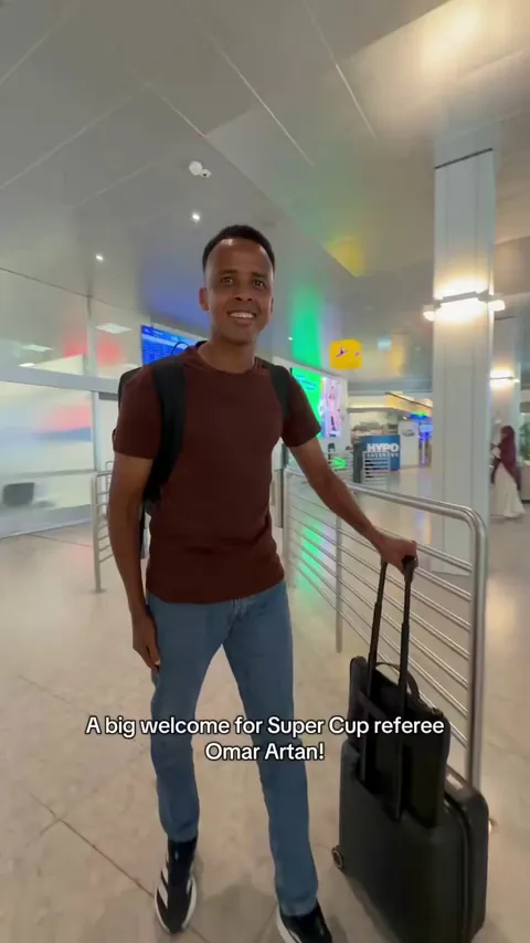 Omar Artan landed in Salzburg to referee the UEFA Supercup match between PSG and Aston Villa