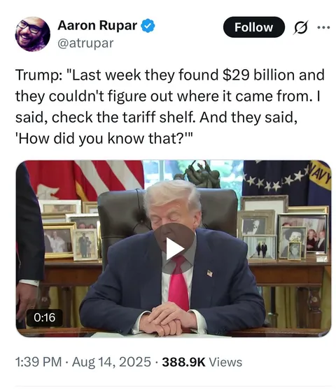 “The tariff shelf”