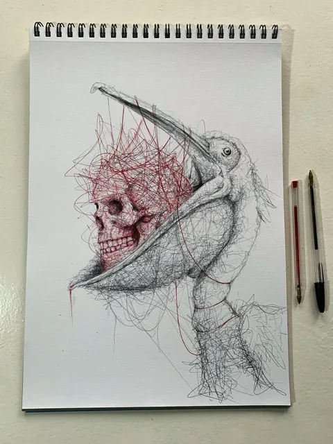 A collection of my unsettling scribble drawings