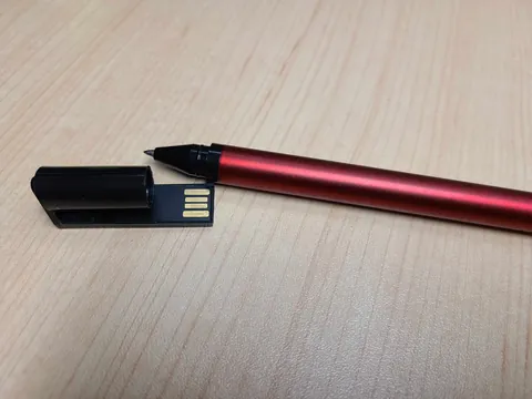 My new pen has a 4gb usb built into its cap.