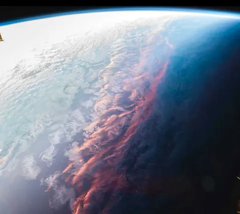 This is what sunset looks like from space.