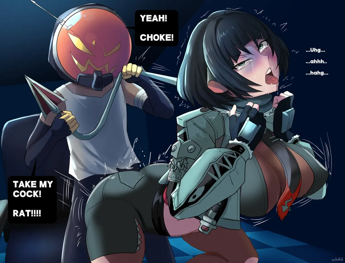 Hooked up to collars that blow their head off