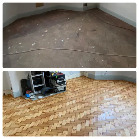 1930’s parquet flooring restored today!