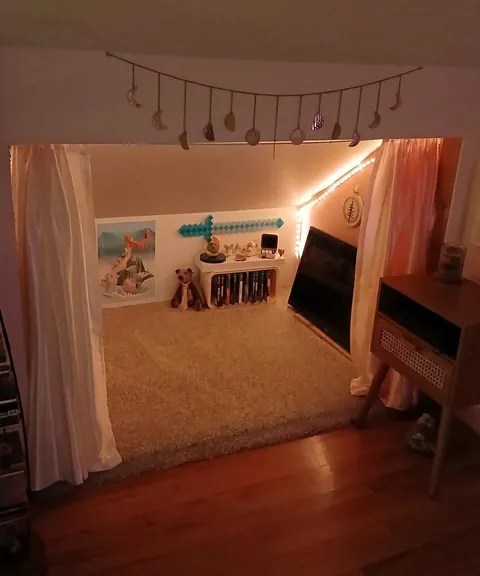 Gaming nook in the wall of my bedroom