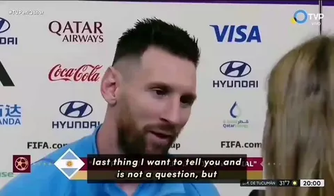 Beautiful message from interviewer to Messi after the match vs Croatia