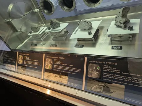 Meaning of the dice in Lunar Rock Vault exhibit?