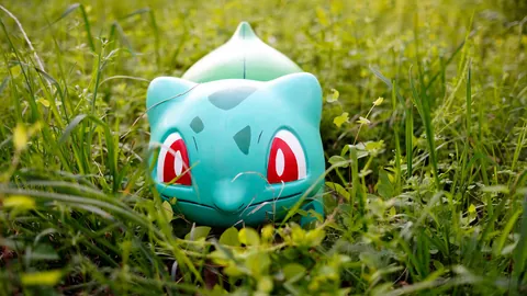 Did a photoshoot with my son for his birthday! Made the Bulbasaur myself.