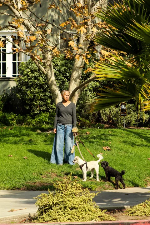 protest outside the LA mayor’s house criticized her compliance with ICE; LAPD came in droves [OC]