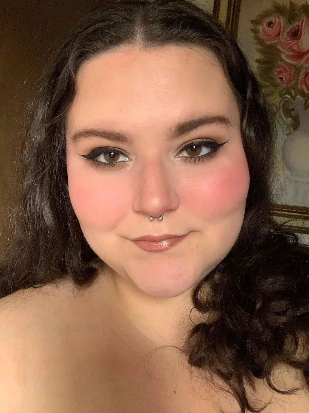 i did a brown glam look today. what do we think?