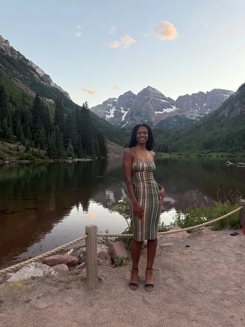 My dress matched the scenery