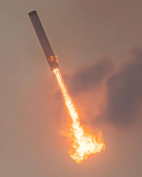Super heavy booster landing burn